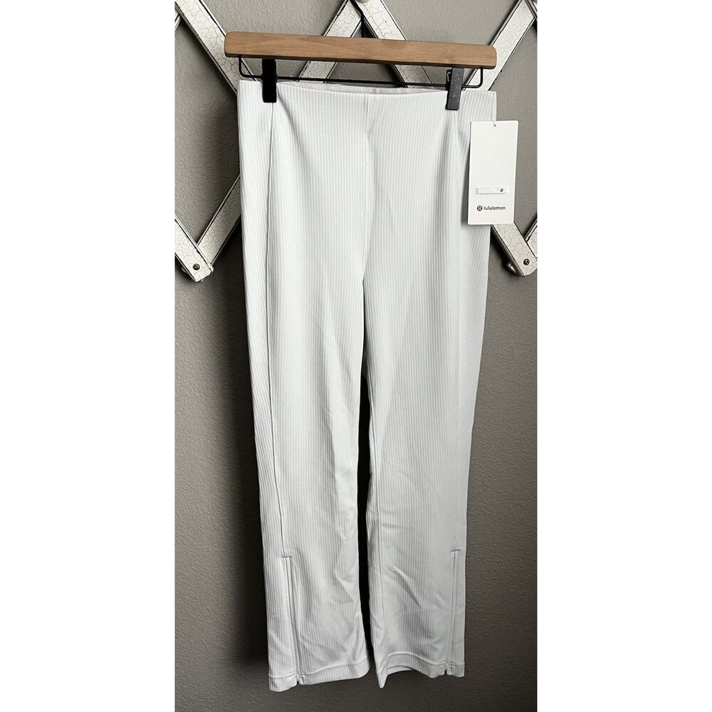 Lululemon Women's 6 Ribbed Softstreme Zip-Leg HR Crop 25” Light Vapor *READ*